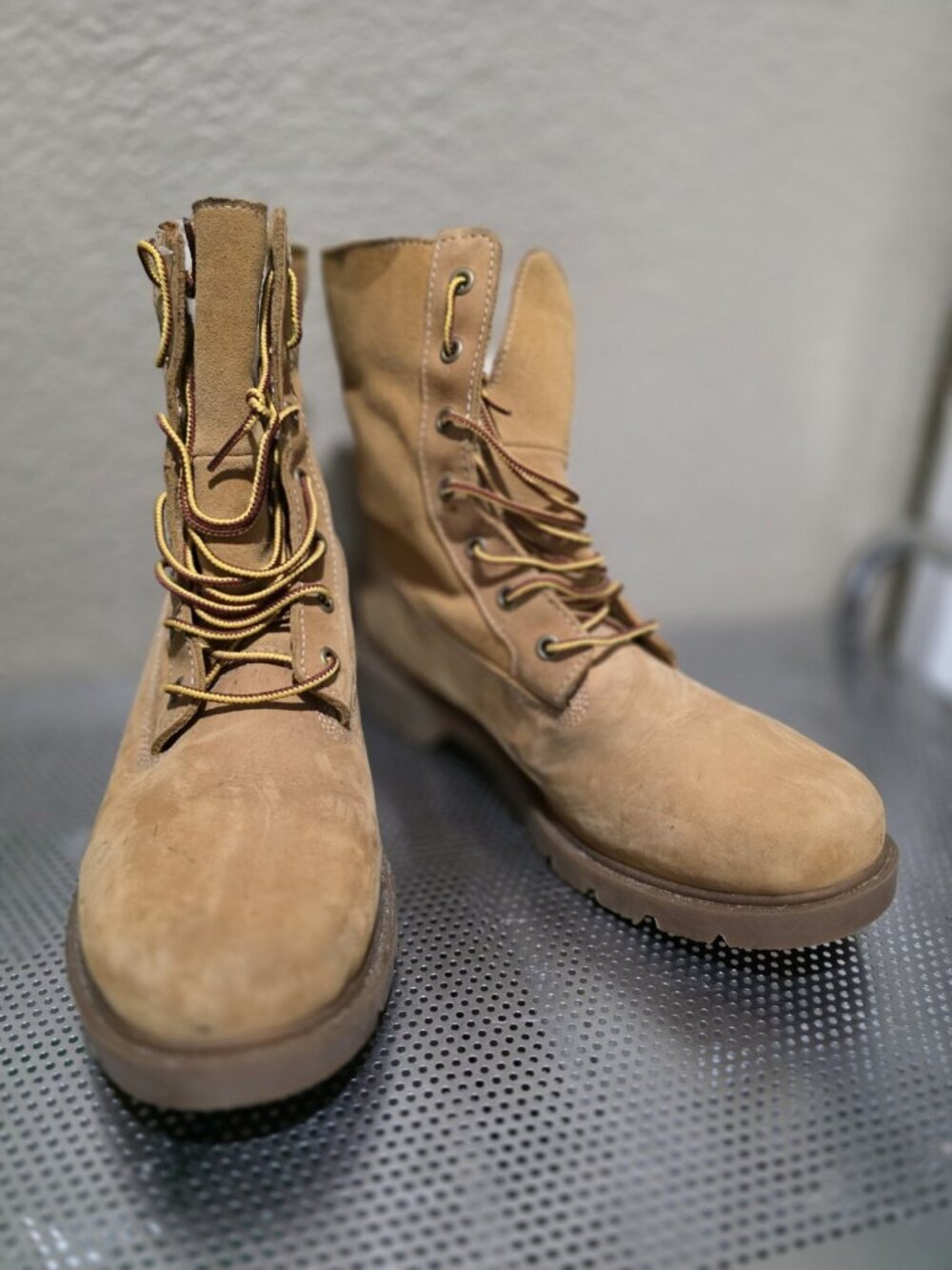Timberland Waterproof Brown Suede Wool Lined Boots Women's 10 Winter Lace Up